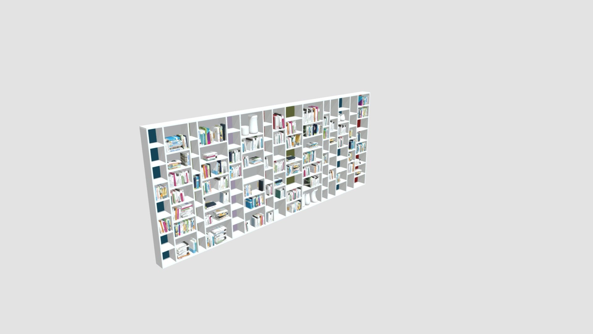 Highly detailed 3d model of bookshelf with all textures, shaders and materials. This 3d model is ready to use, just put it into your scene 3d model