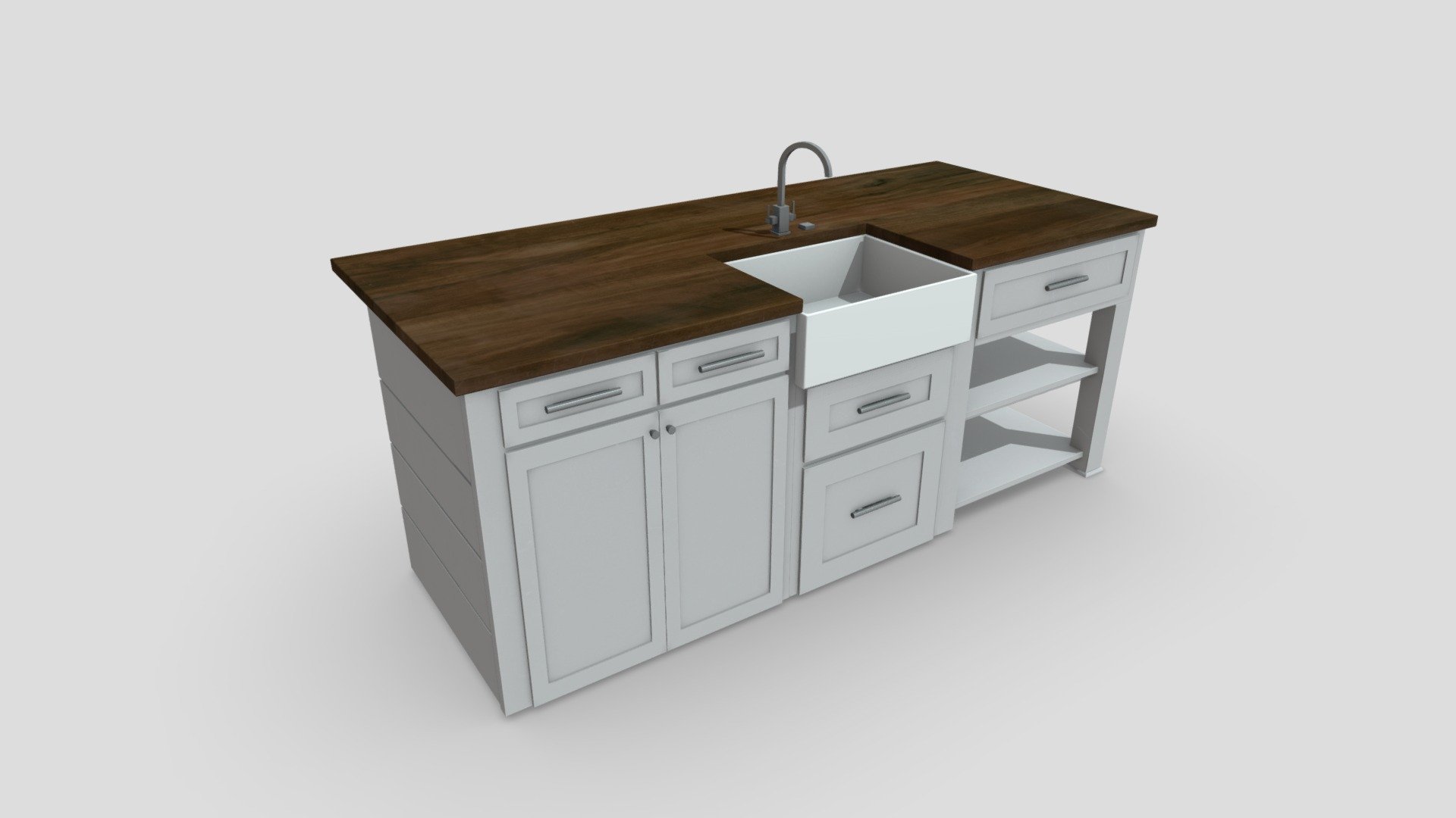 Kitchen Island designed for a software use-case scenario demo - Kitchen Island Design - 3D model by Tony Pinrut (@Apinrt) 3d model