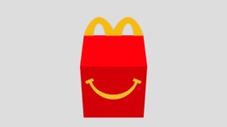 McDonal´s Happy Meal caja, tienda, colectible, 3d