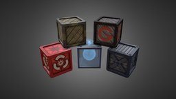 Ratchet & Clank Boxes box, ratchetandclank, 3dsmax, lowpoly, substance-painter, low