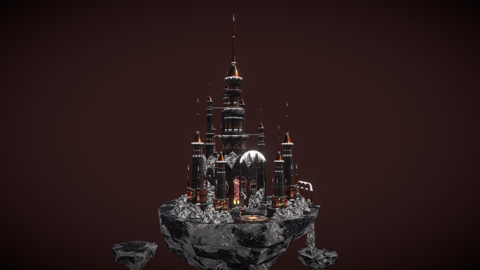 Zachal Castle. According to the book  Demon Light: Her story 3d model