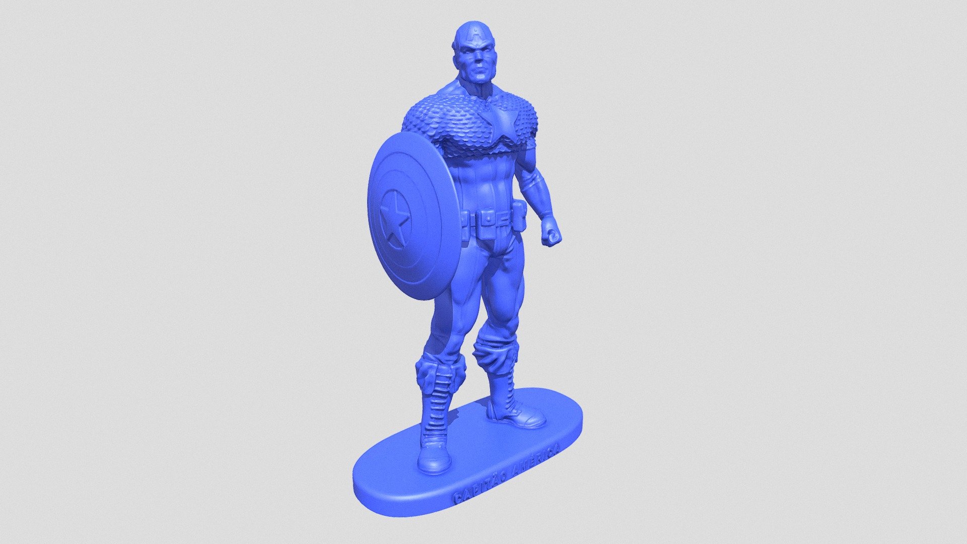 Modelagem moderna adaptada do Capitão América convertido para a escala 1/22 - #053 Capitão América - 3D model by 3DCraft (@insta3dcraft) 3d model