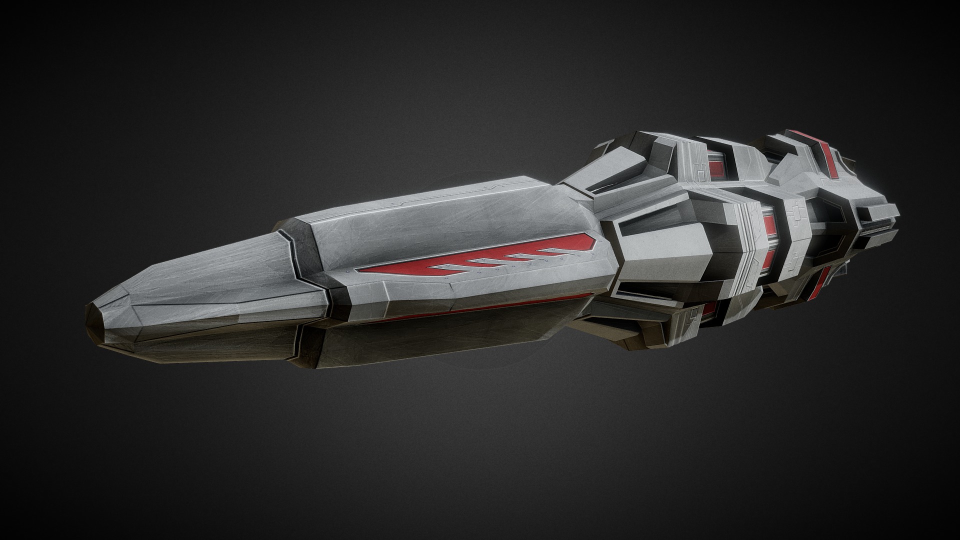 Science fiction rocket missile. Ready for using in games or movies. Includes .3ds, .blend, .dae, .fbx, .max, .obj and .unitypackage files 3d model