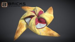 Raspberry Pastry gamereadyasset, 3dgameasset, bricks3dstudio, vietnam3dartoutsource, raspberrypastry, raspberrypastry3dmodel, raspberrypastry3dasset, raspberrypastrygameready, gamereadyraspberrypastry