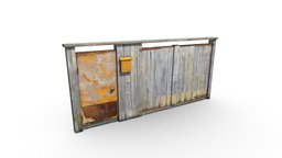 Wooden gate fence, gate, wooden, exterior, russia, outdoor, old, denlog, village