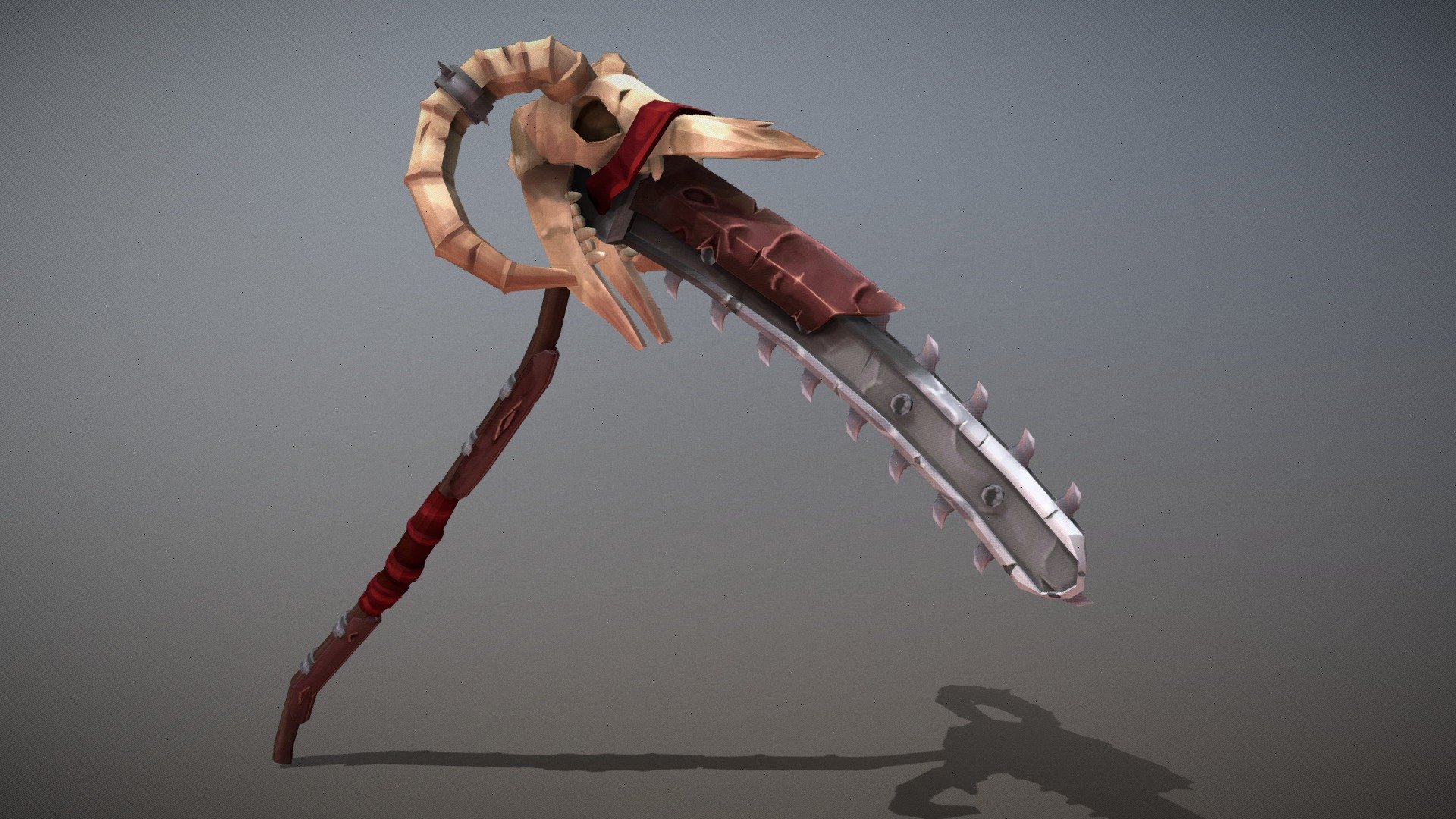 i made a cool chainscythe 3d model