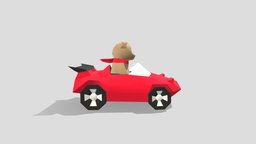 OSO EN VEHÍCULO modelo, papercraft, arte, papel, oso, coches, poligonal, papekura