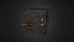 Safe safe, props-game, maya, gameart, substance-painter, gameasset, fallout
