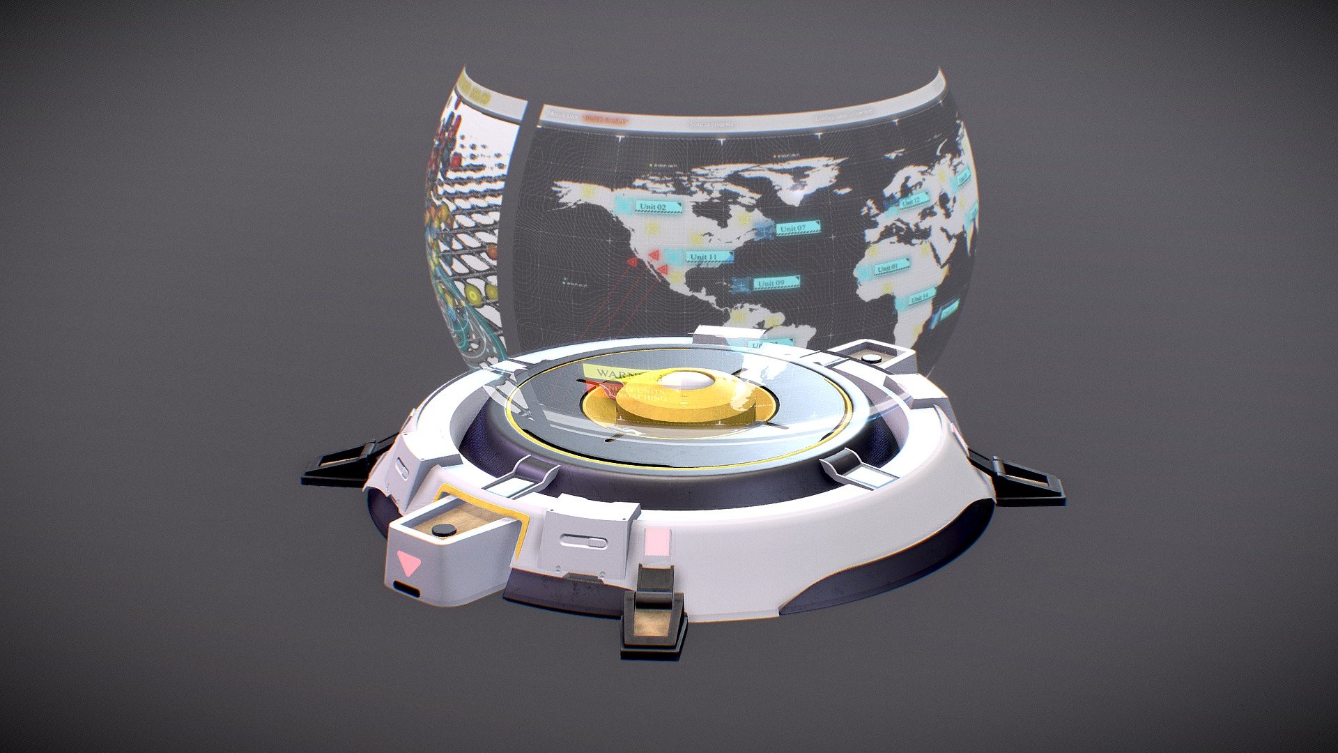 This Holgram Table I made for game it is a Mid poly and I Use 3ds max for modeling,substance painter for texturing rizom for unwrapping and Marmoset toolbag for rend. hope you like it :D - Hologram Table - 3D model by Sargis (@sargis.petrosyan.arm) 3d model