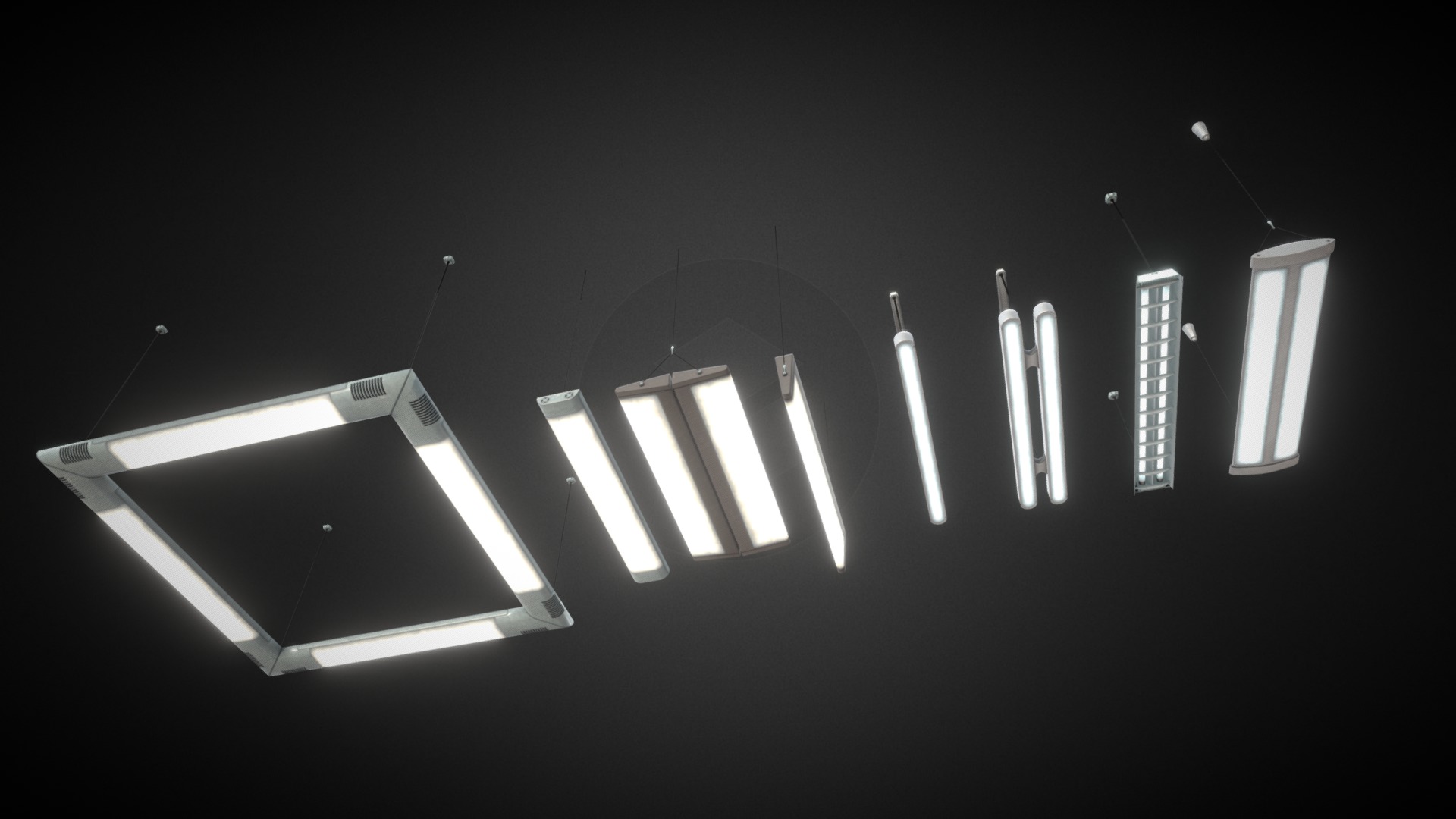 Office Ceiling Lamps Set 1 for any genre of games. They use the same 2048x2048 texture (tga).

Screenshorts made in Unity5 3d model