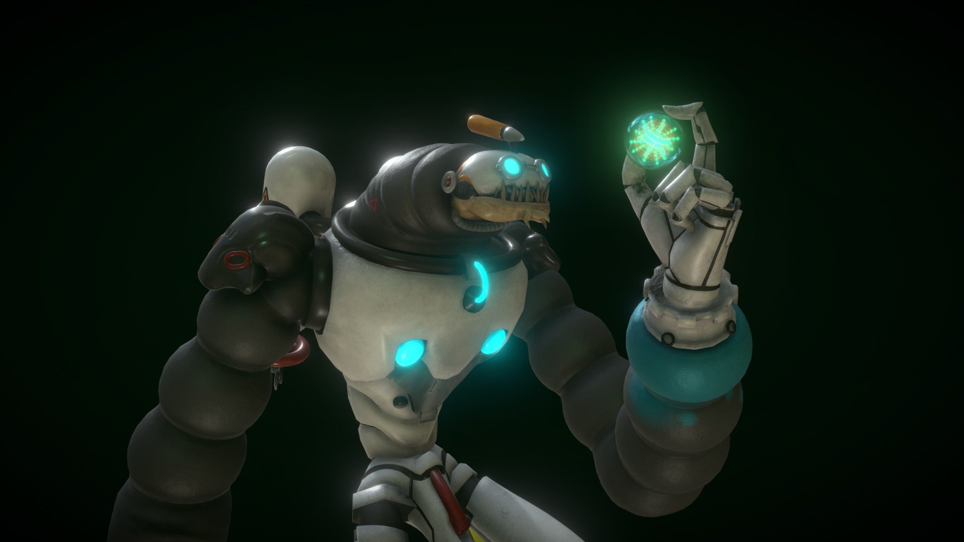 Finally, finish the Artstation challenge! missed the deadline because of a huge stream of freelance work during the schedule, I hope I can participate in the next challenge.
Find the full shots and rendered version here:
https://www.artstation.com/artwork/KGmBW

Beneath the Wave - Mole Wang's concept art

Iscca the evil detective, explore beyond the deep sea rift beneath the waves. He found an alien orb, that contains a great energy source. He planned to use it for upgrading the Ripper Squad's weapon system to fight the Ancient Ones 3d model