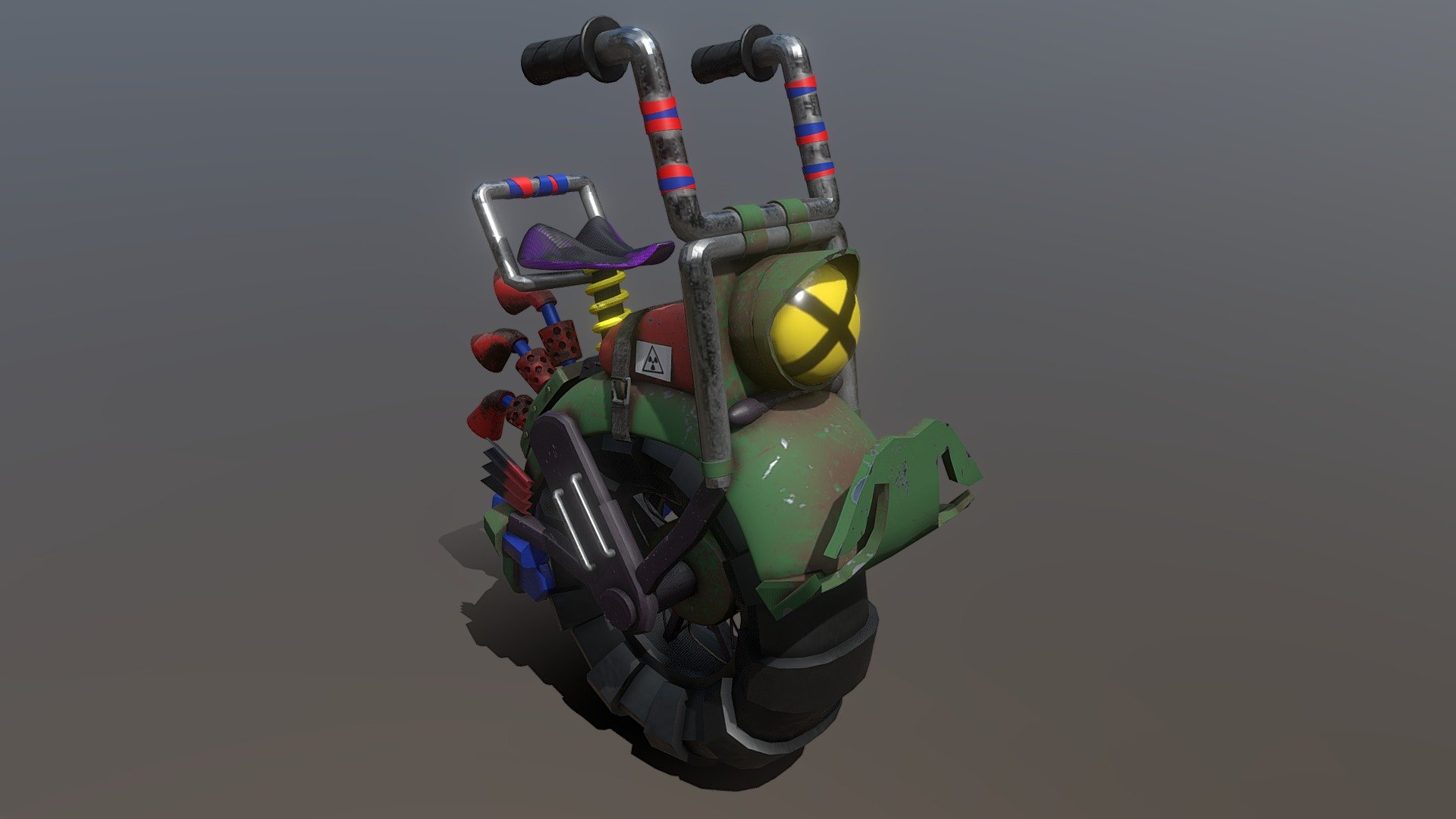 Stylized one wheel bike ready to be used in games and feature films 
low poly with realistic high quality textures - Stylized Bike - Download Free 3D model by Ojas_creates 3d model
