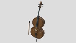 Cello instrument, string, ready, cello, violinist, acustic, violoncello, readyforgame, game, 3d, texture, lowpoly, low, poly, gameready, violinista, stringinstrument, violonchelo
