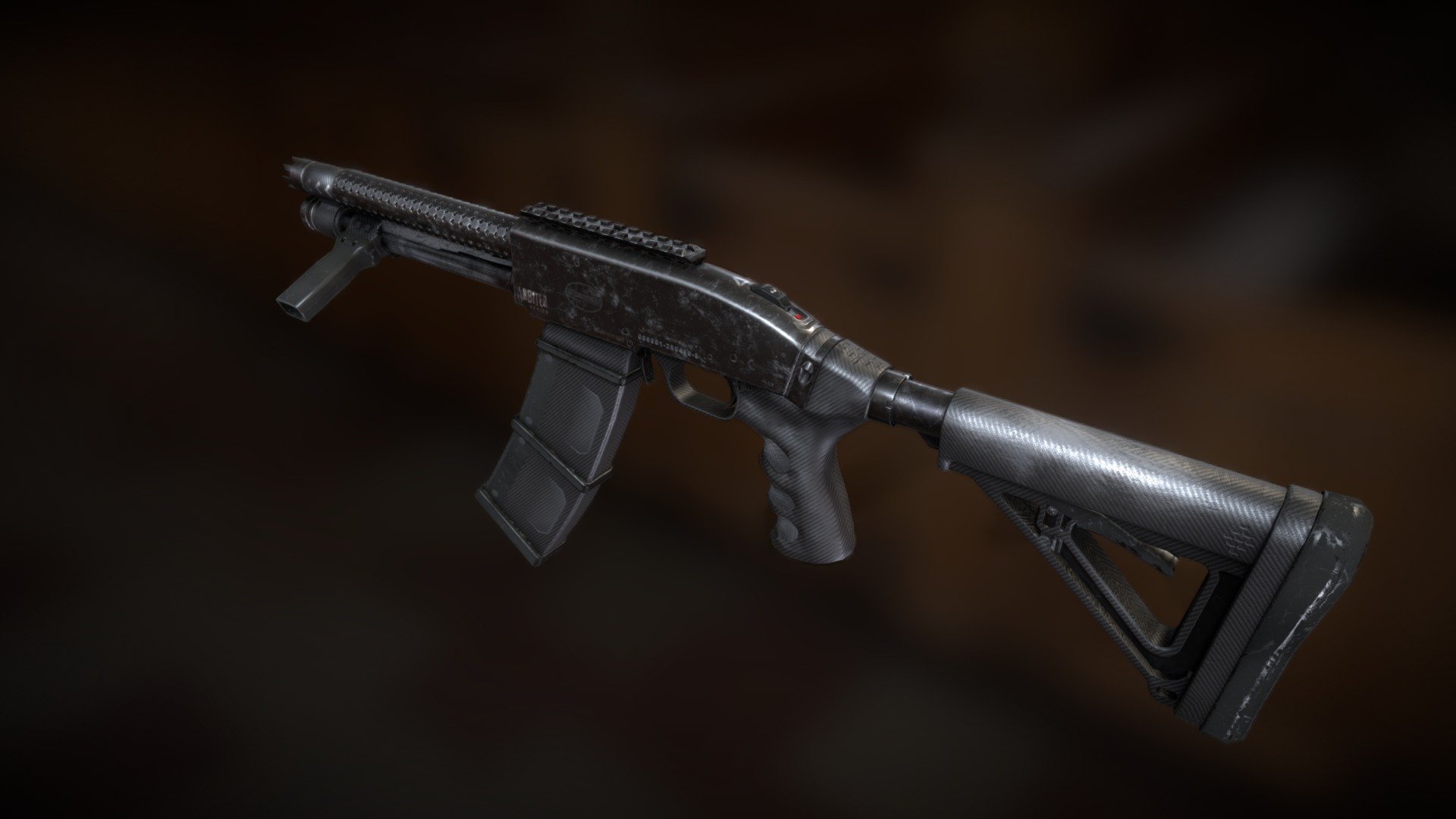 Another gun from my small series “Arbiter”. This time modified Mosberg 590M With short barrel, carbon-fiber stock/grip and obvious big detachable magazine that hold 10 shells. 
Technically Arbiter series was for normal gun cambered with some huge calibers, but hell, you can throw in 12g shell anything so it should fit perfectly.

As for model it self its rigged and it contain one 4k PRB material.

Made in Blender - Arbiter "Defender" - Pump Shotgun - Buy Royalty Free 3D model by Akinaro 3d model