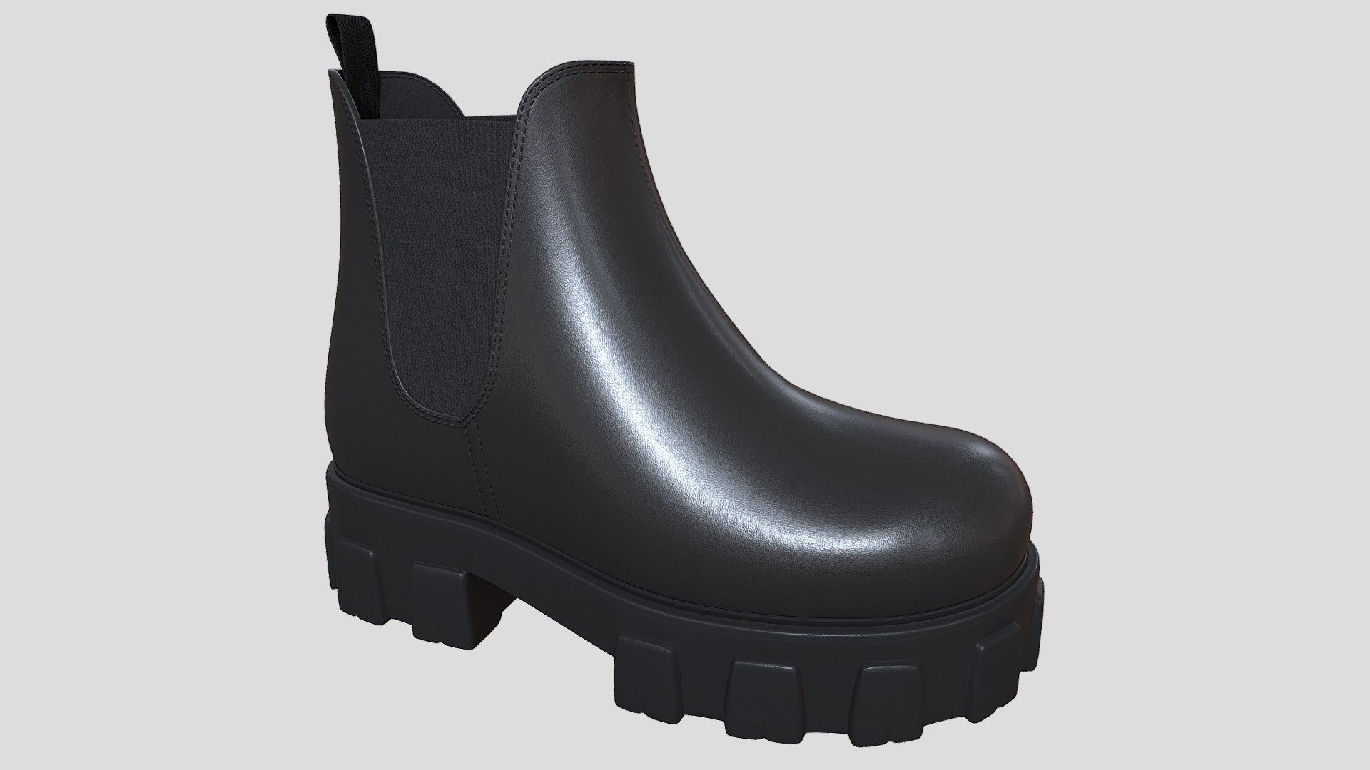 This is a lowpoly game-ready model. Model can be used in games, for characters, interior scenes or something else

Quantity of polygons is indicated for one shoe! 

Total polygons 20500. Total vertices 20800

All textures are baked. Modeled after a real mannequin leg.

Including these maps:

UV

Base color 

Ambient occlusion

Specular

2 Normals(Right and Left)

All textures are in PNG 48bit – 4096х4096.

Created in 3ds Max(2023)

Including 3ds Max(2018), Blender (3.6.5), Maya(2022), Fbx (2014-2015), Obj format, and all standart textures
 - Boots Chelsea Prada - Buy Royalty Free 3D model by YanaDesVal 3d model