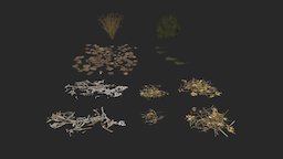 Junk Yard Petrol Station: Various Debris plants, junk, debris, gameenvironment, outback, maya, photoshop, gameasset