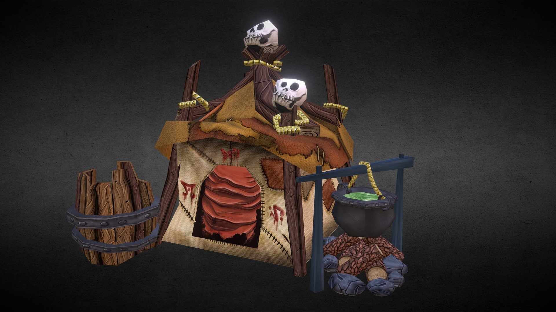 One of the models of Orc Base Pack 1.0 available at the Unity Asset Store. (-link removed-) - Orc Farm - 3D model by Many-Worlds (@manyworlds) 3d model