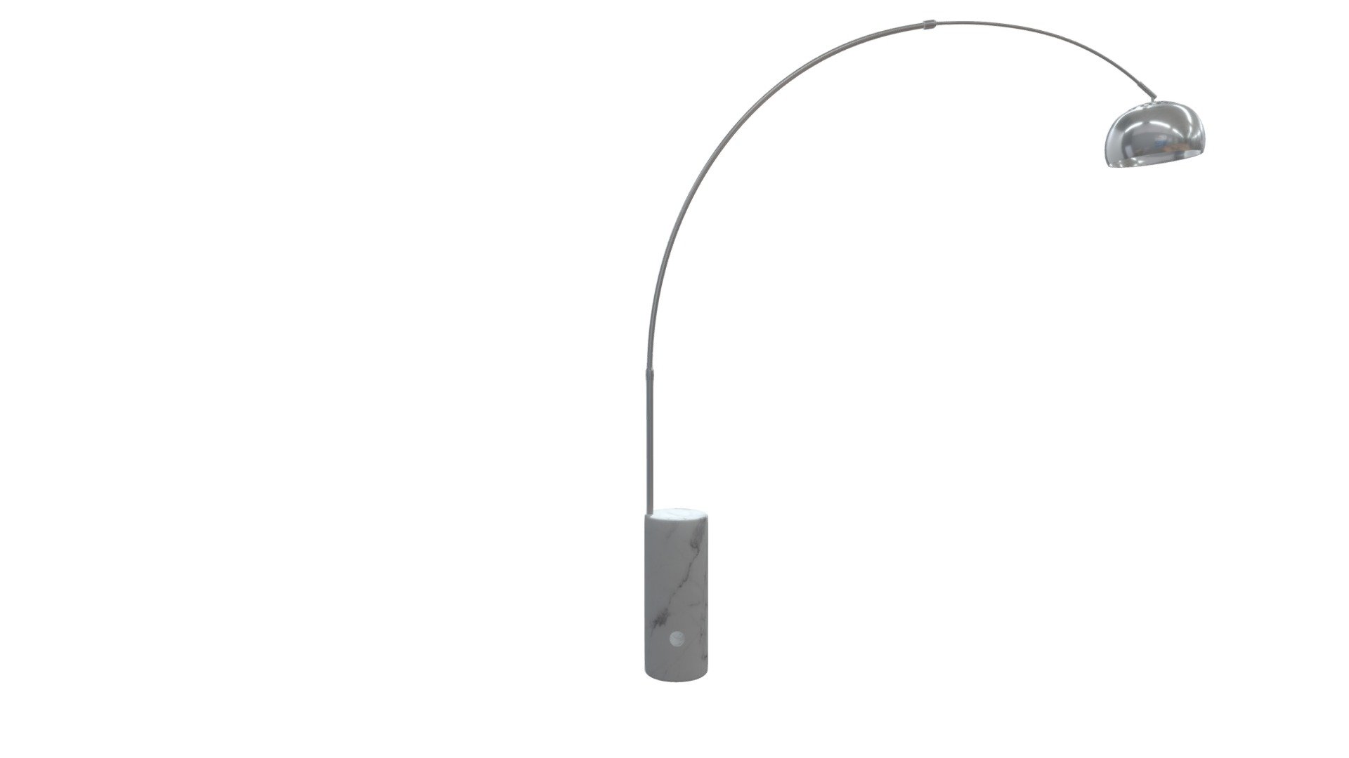 Trion Floor lamp has a marble base and a chrome arm with an elegant and adjustable chrome arc and round shade. Perfect addition to the modern loft or spacious living room. Bulbs not included. Bulbs sold seperatelyt Max Watt 100 W, Size E26, Type A19. https://zuomod.com/trion-floor-lamp - Trion Floor Lamp - 50037 - Buy Royalty Free 3D model by Zuo Modern (@zuo) 3d model