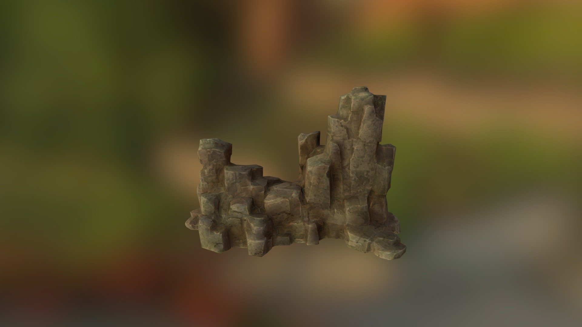 Game ready Edgy Rock model that comes with a Color map and a Normal map - Rocks_2 - 3D model by Creative Market (@creativemarket) 3d model