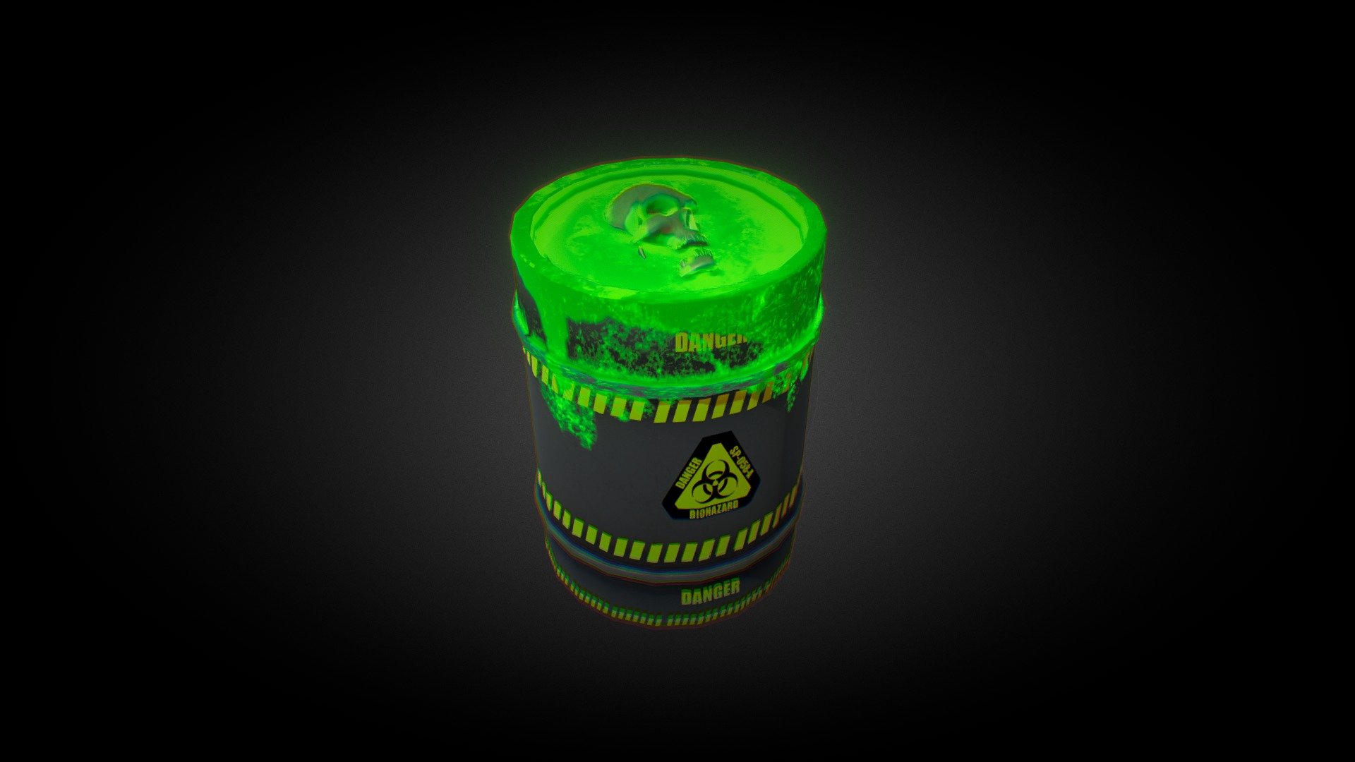 Biohazard Barrel - 3D model by MoInk 3d model
