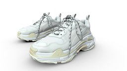 balenciaga triple s in of white white, s, sneakers, triple, balenciaga, off-white, pbr, man