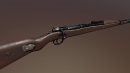 Kar98k rifle, sniper-rifle, kar98k, weapon, pbr, gun