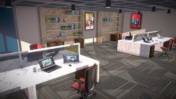 Office Room Work Place Cabin Environment Art office, room, work, cabin, cabinet, place, officefurniture, office_chair, art, environment, workplace-table-model-render, enviromental_asset