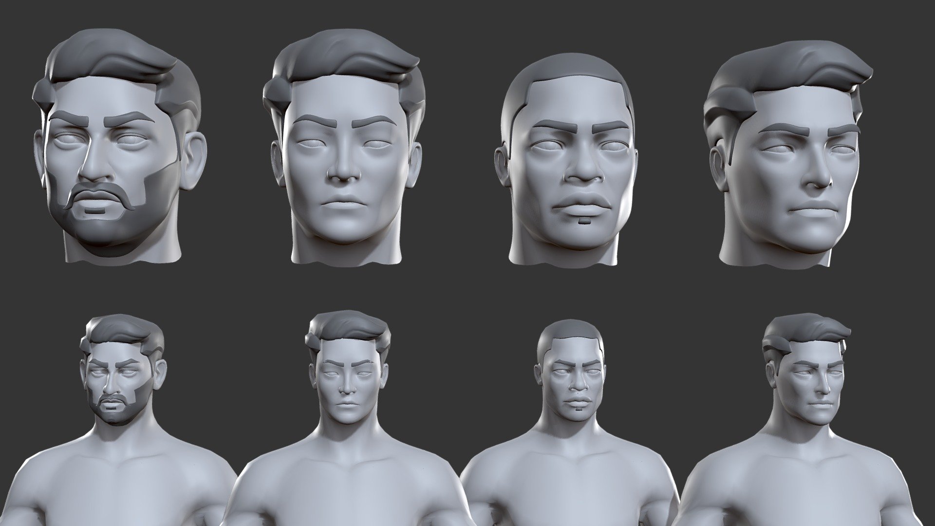 Visit the link to get this model on Artstation:


https://www.artstation.com/a/32805529
4 Male Races 
( Brown, Asian, Black, White ) 

BaseMesh  was made with proper topology and looping with Unwraped UV and no over lapping.

Ready for sculpting and texturing&hellip;

File format:




Obj

Fbx

Maya file

Blender file

Inside the product:




clean topology

single Udim 

unwrapped Uvs for texturing

no overlapping UVs

proper naming and grouping

no unwanted shaders and history.


👉https://skfb.ly/oOZIr 👈


You May also like:


👉 https://skfb.ly/oMLZT 👈


You may also like:


👉 https://skfb.ly/oSAX8 👈
 - Male " Four Races" BaseMesh - Buy Royalty Free 3D model by Tashi59 (@tsering) 3d model