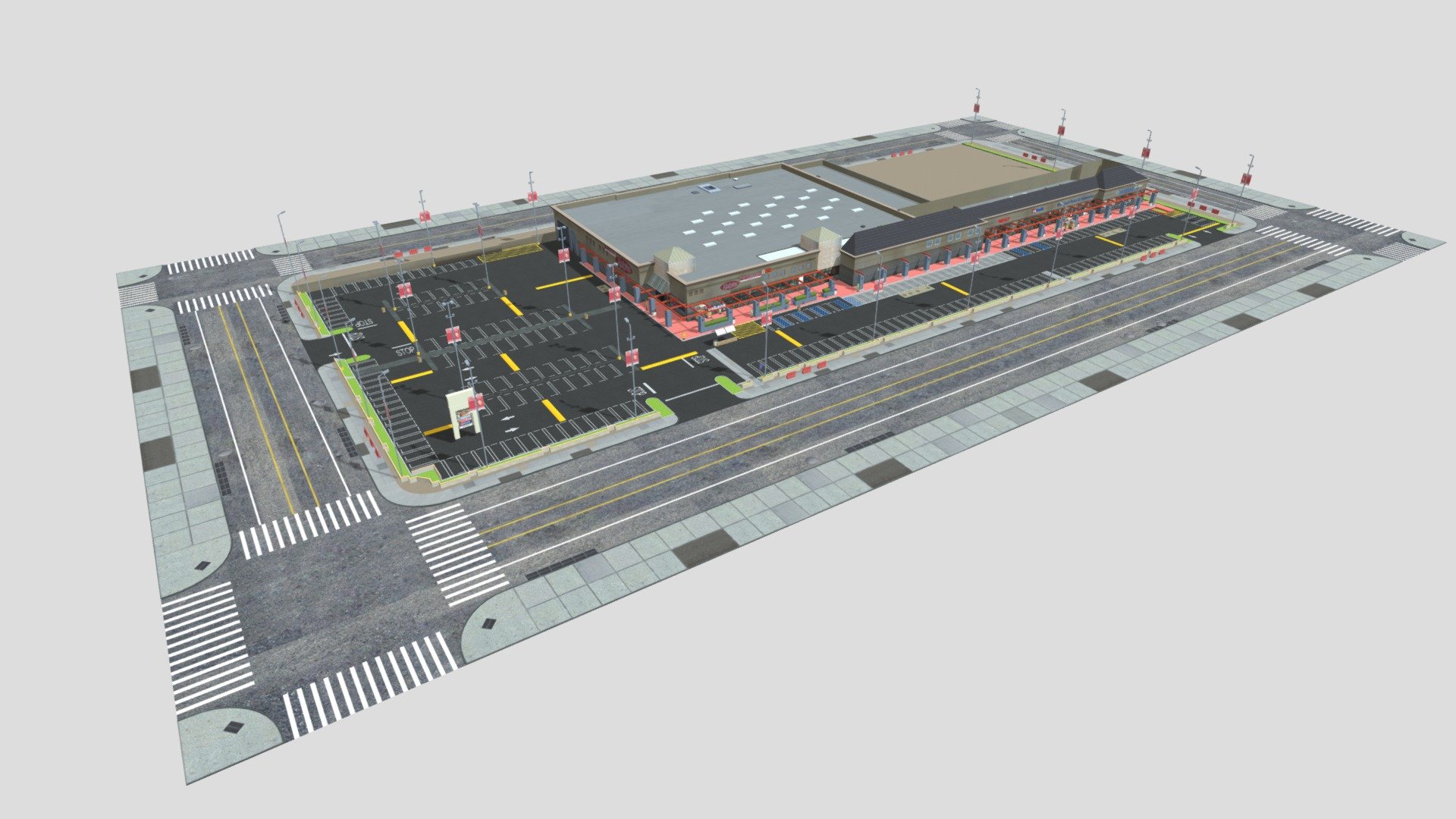 Retail Store
Originally created with 3ds Max 2015 and rendered in V-Ray 3.0. 

Please Vist
https://nuralam3d.blogspot.com/2021/04/retail-store.html

Total Poly Counts:
Poly Count = 43384
Vertex Count = 55248




All Image and Advertisement Banner Editable

There is a Vray 3.0 version included.

Model is placed at the origin

Clean and optimized models for a quick rendering

No plug-in required

Every part of the model named properly.

The model is Full UVW &amp; unwrapped.

Use 17 jpg Textures (Include PSD Files)

Unit Setup: Meter
Available in many formats
3ds Max 2015 V-Ray Ray 3.0
3ds
OBJ
FBX - Retail Store - 3D model by nuralam018 3d model