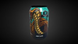 Hog Brew can, freelancer, beer, substancepainter, maya