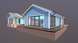 Parking / kitchen / restroom modul_03 room, virtual, landscape, frame, people, private, garage, roof, window, family, terrace, rest, kitchen, parking, paid, character, architecture, 3d, model, house, home, free, building, construction, download, space, wall, person