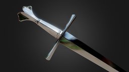 Sword 312 Estoc castle, fight, medieval, melee, rapier, renaissance, saber, realistic, schwert, europe, middle-age, spada, renaissance-weapons, coldweapon, meleeweapon, 15th-century, bladed-weapon, estoc, landsknecht, sword, fantasy, war, highpoly, knight, blade, history, historicalweapon, 1400s