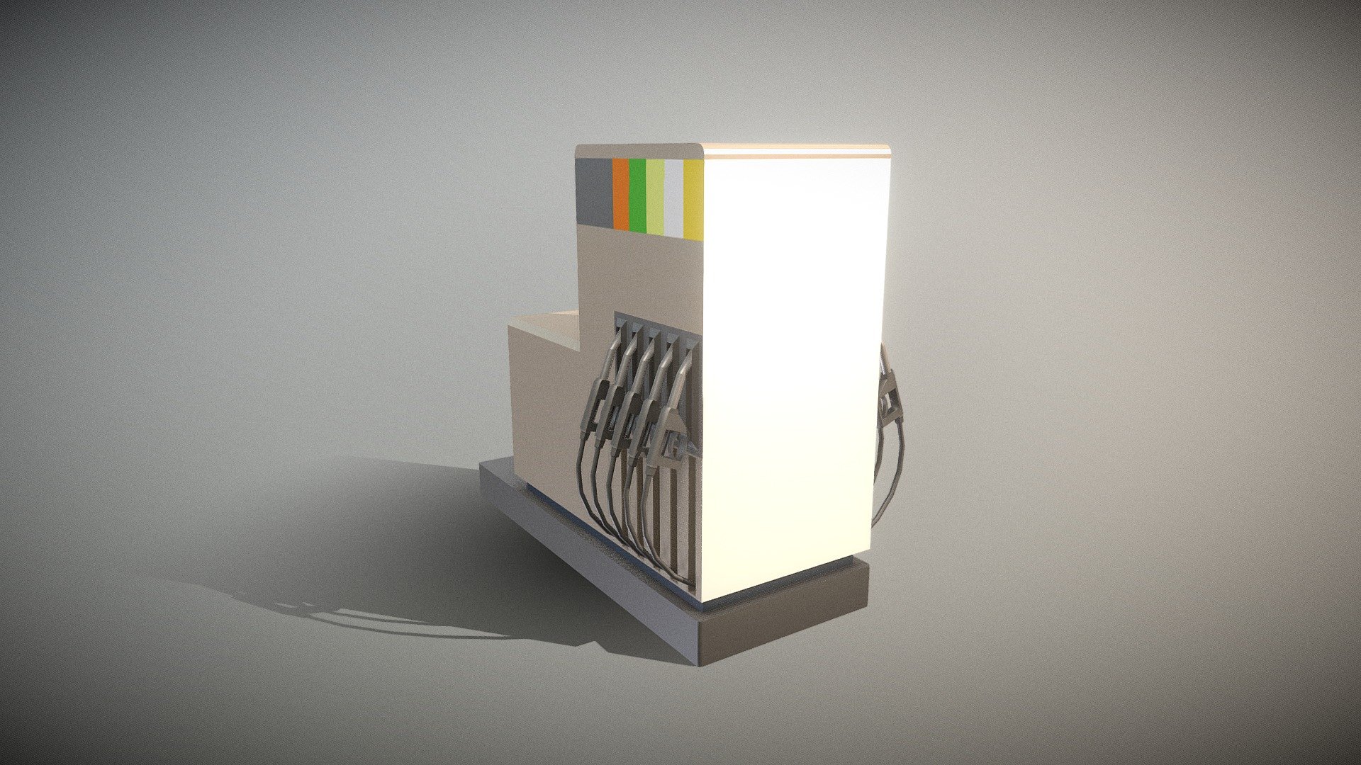 The fuel dispensers 2
from the gas station scene 1.







Modeled and textured by 3DHaupt in Blender-3D - Fuel Dispensers 2 (Low- Poly) - Buy Royalty Free 3D model by VIS-All-3D (@VIS-All) 3d model