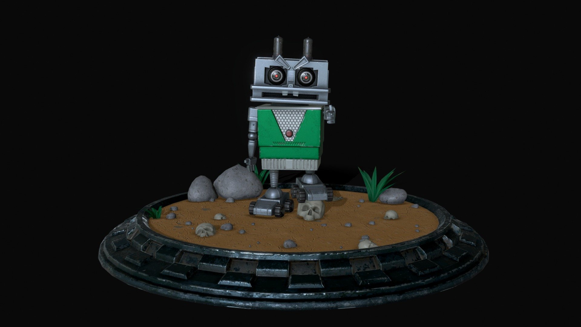 My graduation work for XYZ school. 

Robohare - 6522 trises

Some nice shots here 

Inspiration came from Nastenzka - Robot Lowpoly model - 3D model by JuliaIce 3d model