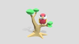 PERIQUITO papercraft, ave, artec, papel, papercraft-template, low-poly, perico