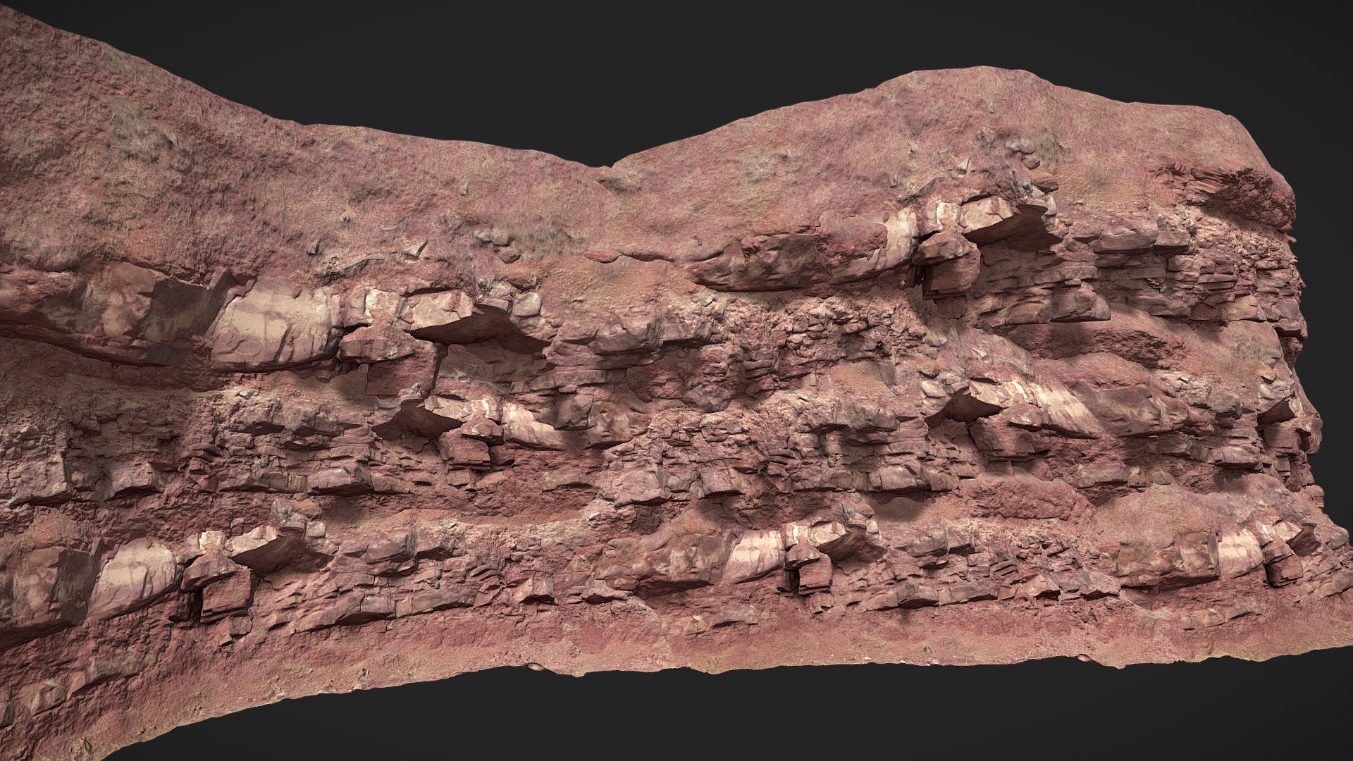 **Unique cliff scan with 8K PBR textures: **




Albedo

Normal

Roughness

Displacement

Rendered in Cycles:


Additional Files contain:




blender source file + packed textures

.fbx

.obj

textures

Captured in neutral lighting conditions. Feel free to rotate the lights.

Please let me know if something is not working as it should.

Red Desert Cliff Rock Module PBR Scan - Red Desert Cliff Rock Module PBR Scan - Buy Royalty Free 3D model by Per's Scan Collection (@perz_scans) 3d model