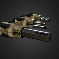 Laser Weapon Set set, normalmap, specularmap, diffusemap, weapon, lowpoly, sci-fi, laser