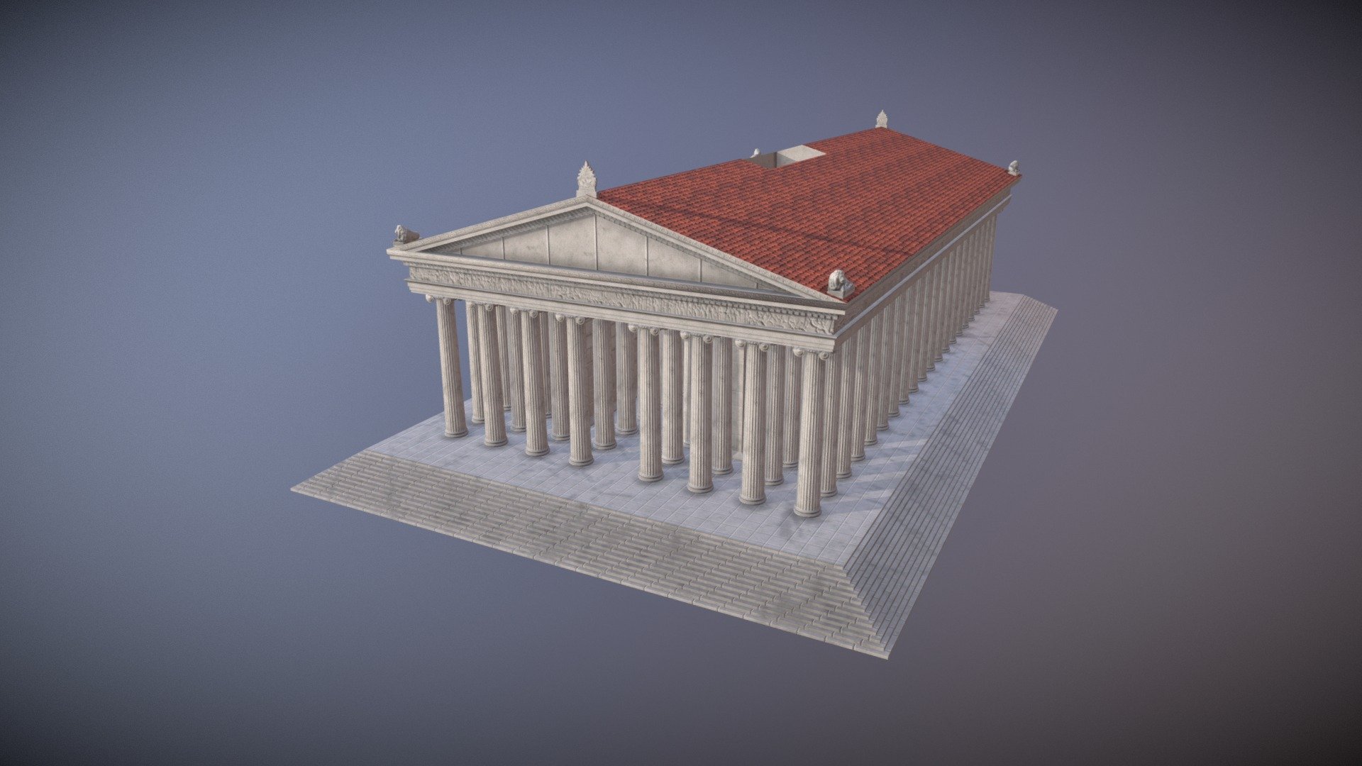 One of the models from the pack &ldquo;Seven Wonders of the World