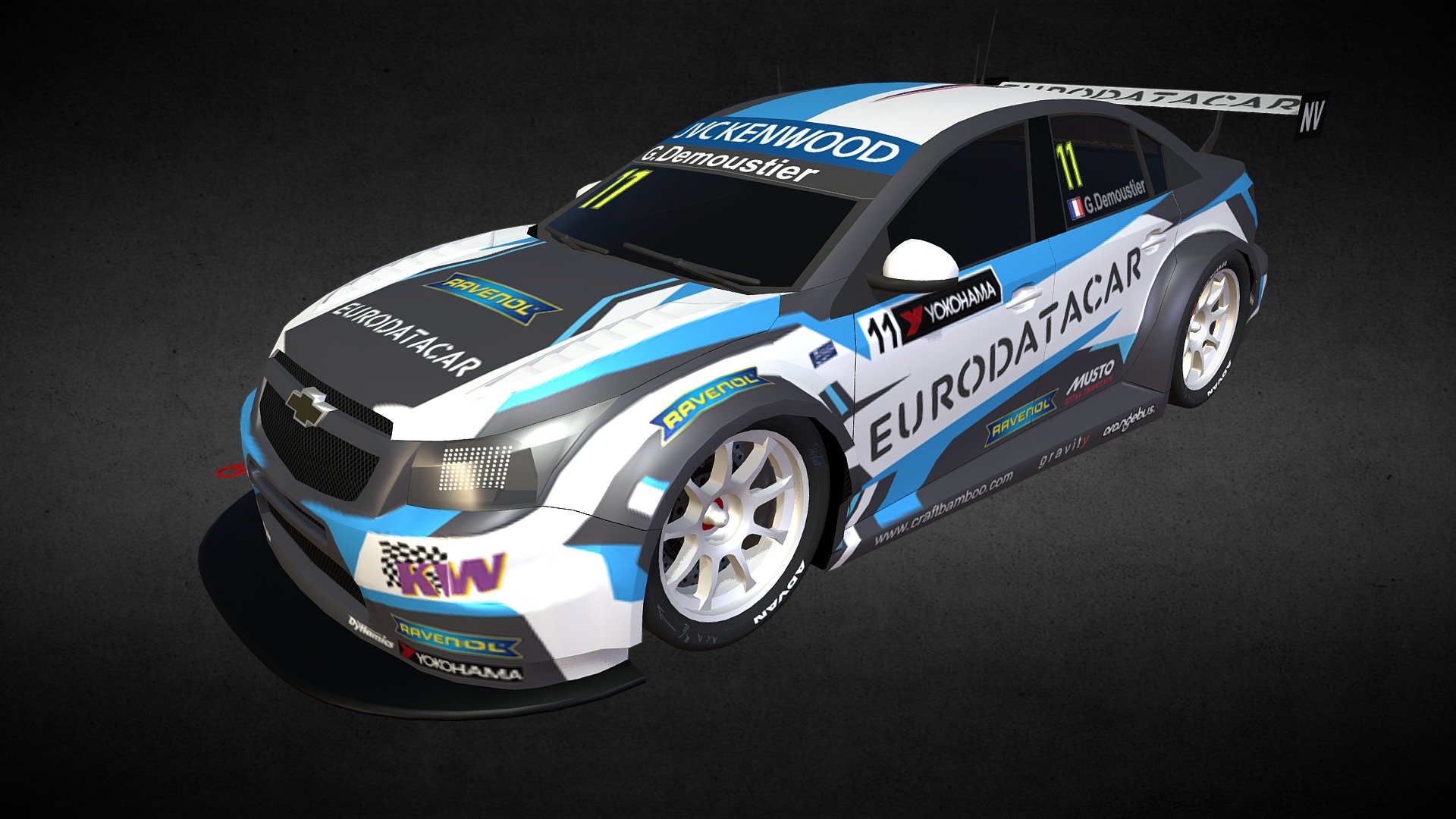Low poly

Optimized for games

11577 Points

12607 Polys

other formats (.dae, .fbx, .obj, .3ds)

uvmap (.PSD)

2 skins (eurodatacar, roal-motorsport)
        * https://skfb.ly/6nMJT

no interiors
 - Chevrolet Cruze WTTC - Buy Royalty Free 3D model by jdaniel_92 (@jdaniel_gz) 3d model