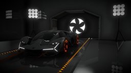( FREE ) Lamborghini Terzo Millennio Wind tunnel fiction, studio, lamborghini, sound, 9, cyberpunk, futur, supercar, vr, carbon, science, anim, lambo, hypercar, technologie, 3000, dowload, asphalt, terzo, millennio, game, blender, poly, car, animation, free, sport, electric, race, milenio, terzor
