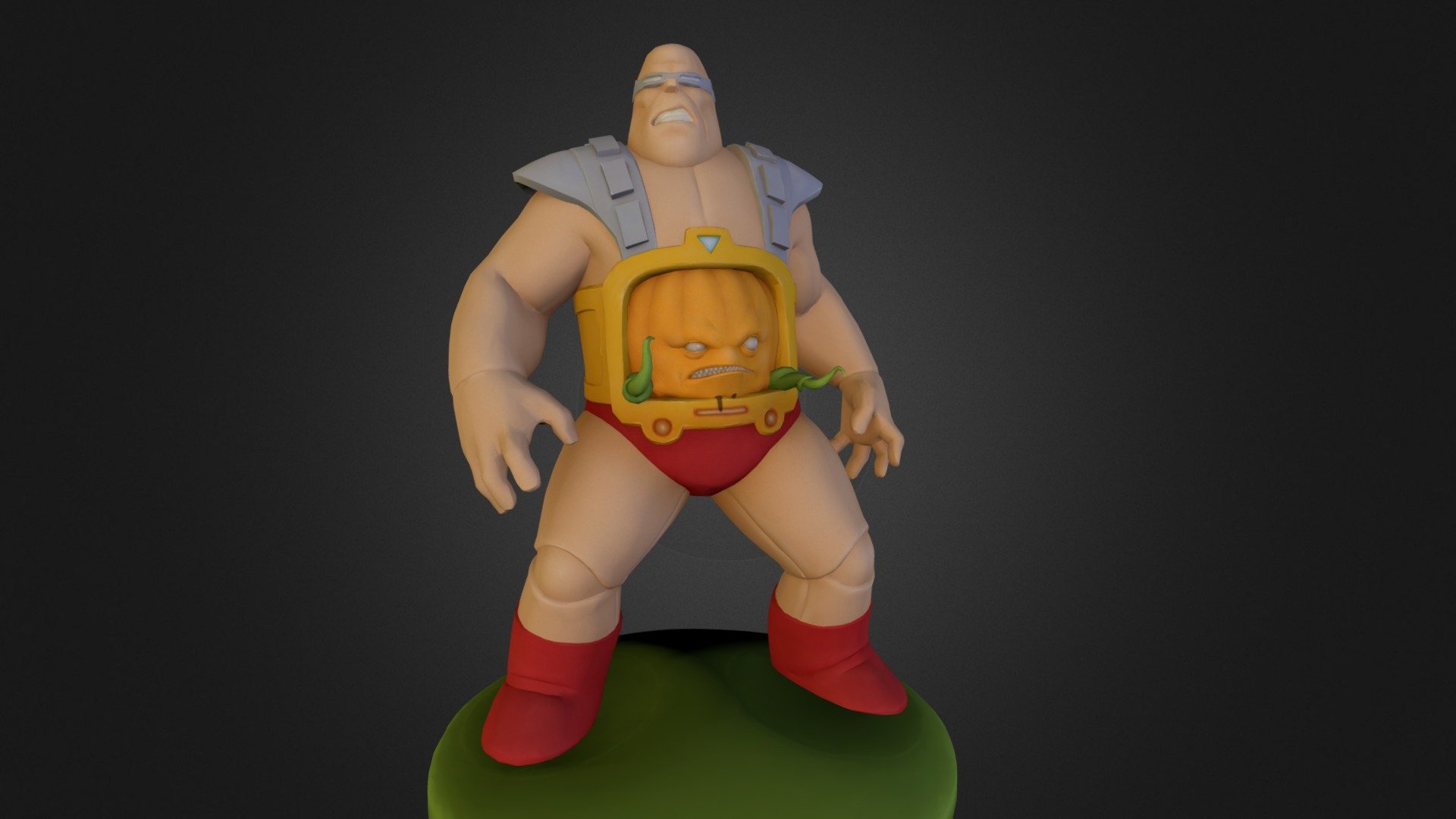For Halloween 3D Printing Contest. Pumpkin Kraang. :) - Hallo Krang - 3D model by dimetrii 3d model