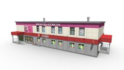 Supermarket exterior, russian, supermarket, outdoor, shop