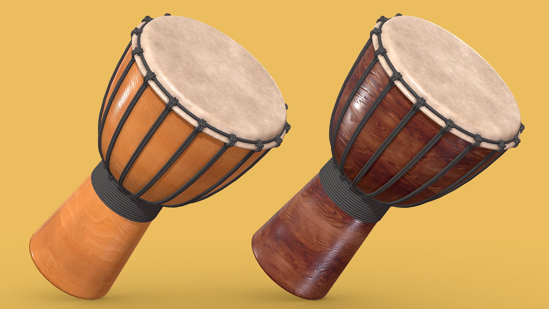There are two separate texture sets available in the additional files:

- A smooth bright wood variant

- A rough dark wood variant



Both texture sets are packed and ready for import into Unreal and Unity with proper texture settings. An unpacked roughness metallic set is included as well for generic work. For further customization, I’ve included the baked mesh maps that were generated from the high poly from Substance Painter. Textures from the additional files are 4096 by 4096 3d model