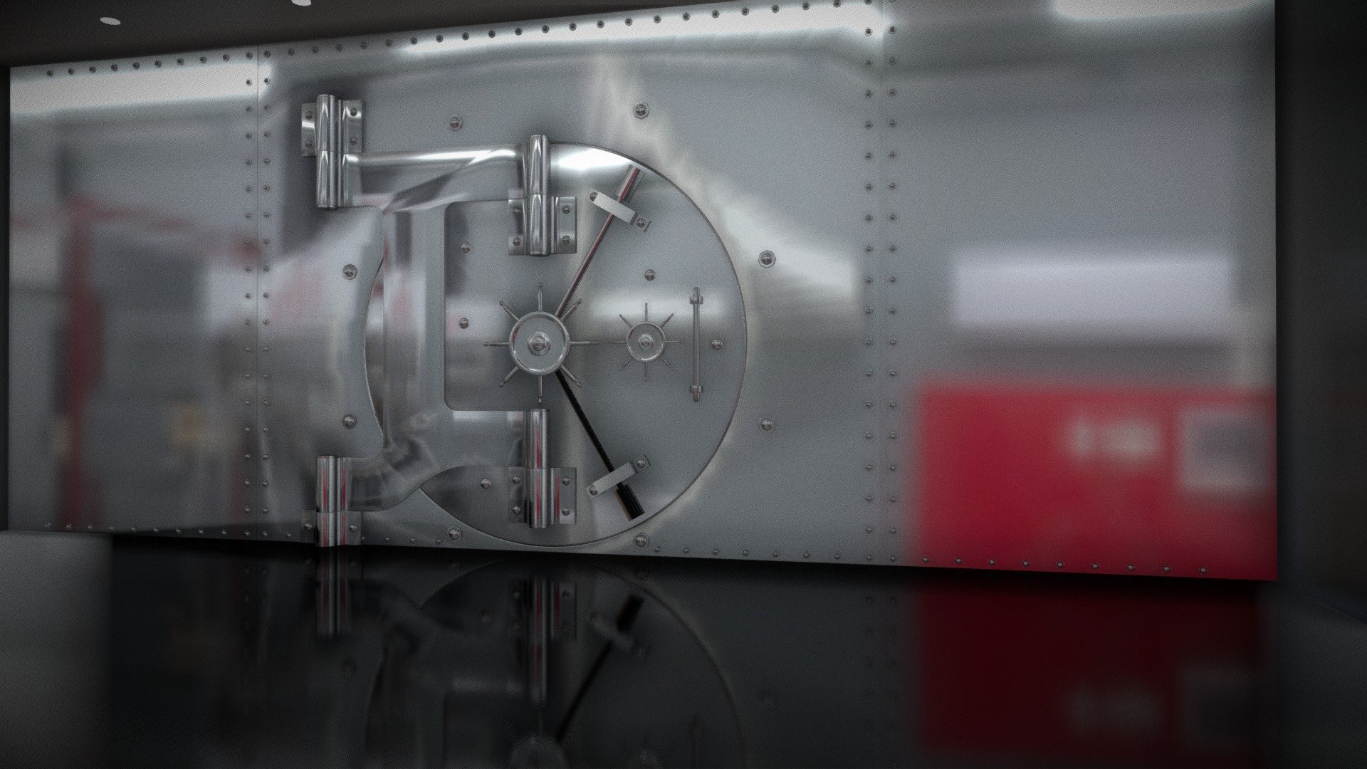 Bank Vault &amp; Coins easy-to-use, impressive
the opening of the door and the animation of the wheels are made in a quality way - 3D Bank Vault & Coins - 3D model by nvere 3d model