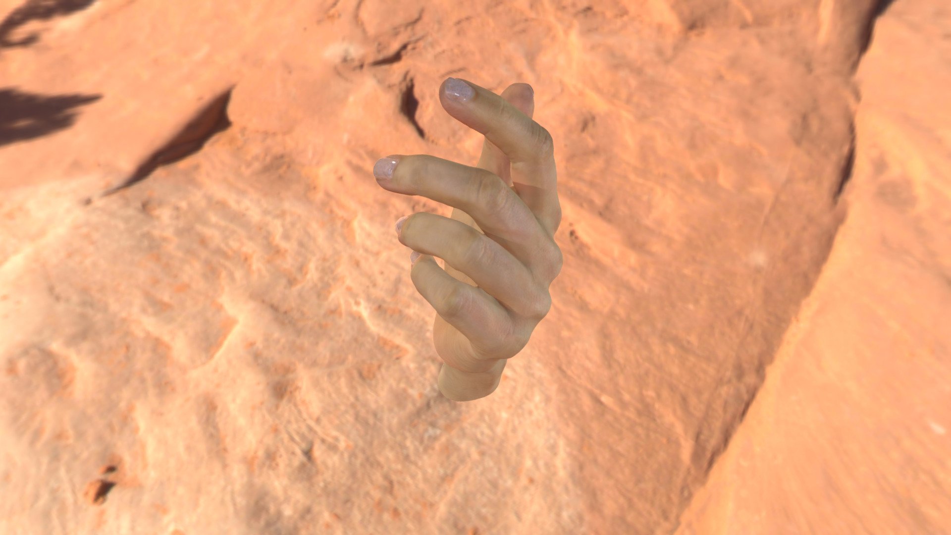 Hand (weiblich) Scan - 2 - duplicated version - 3D model by Scanmotion 3d model