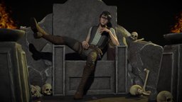 Warlock warlock, stylised, finalfantasy, character, pbr, fantasy