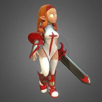 Wakfu Fanart dofus, designer, wakfu, downloadable, iop, substance, pbr, female, zbrush, 3ds