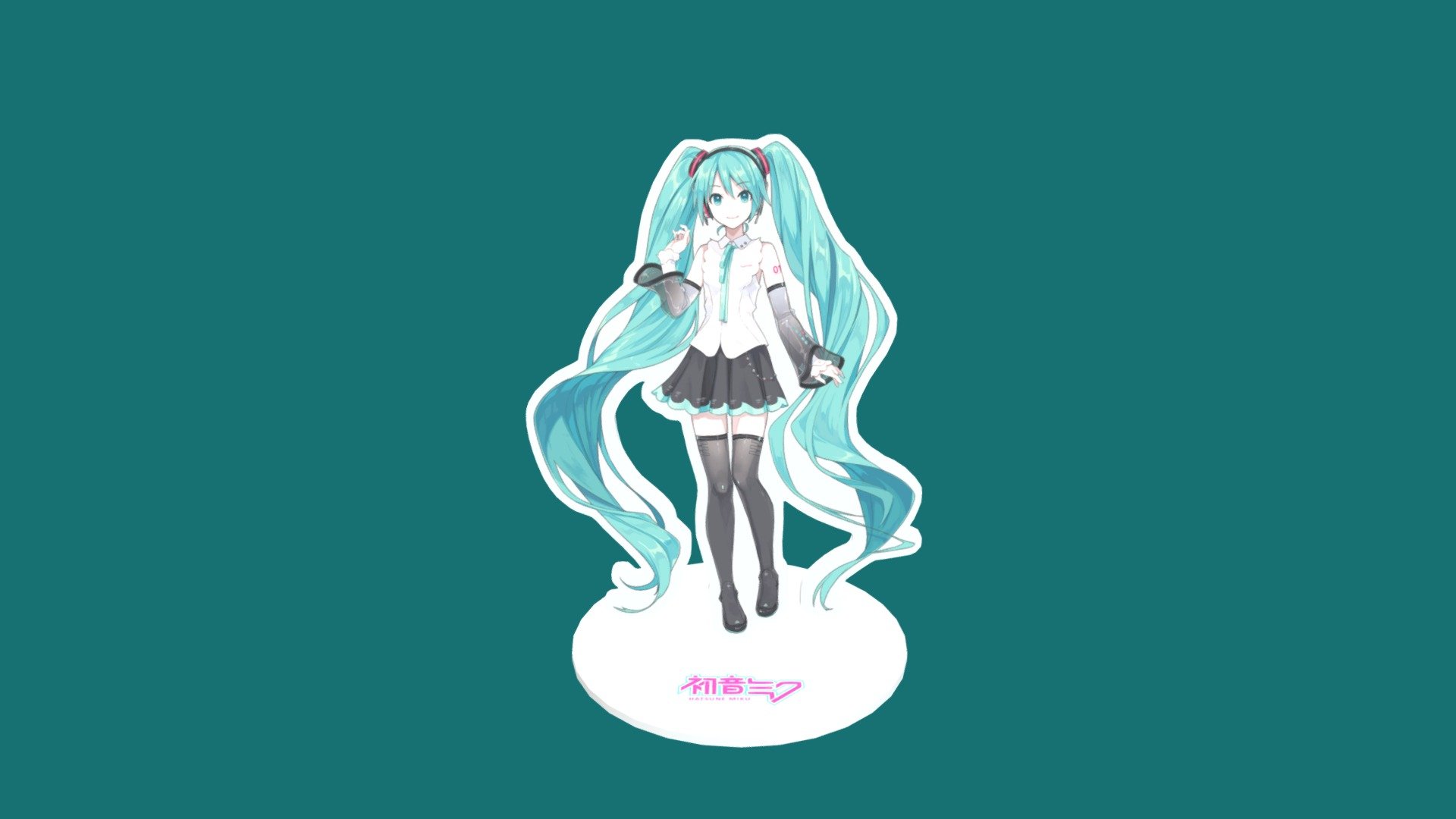 Vocaloid Hatsune Miku NT Acrylic Stand - 3D model by usamaru1230 3d model