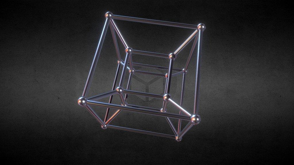 Not much to say about this. It's a visualisation of a 4-dimensional cube, the so called tesseract. The setup for the rig was a bit tricky to get all polygons retain their volume during the animation but apart from that it was relatively simple 3d model