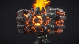 Doomhammer Blackhands Fate warcraft, hammer, orc, legion, artifact, doomhammer, blackhand, wowlegion, wow_weapon, blackhands, wowweapon, weapon, stylized, wow, fate